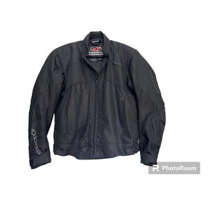 Alpinestars‎ Black Padded Dull Zip Motorcycle Jacket Large